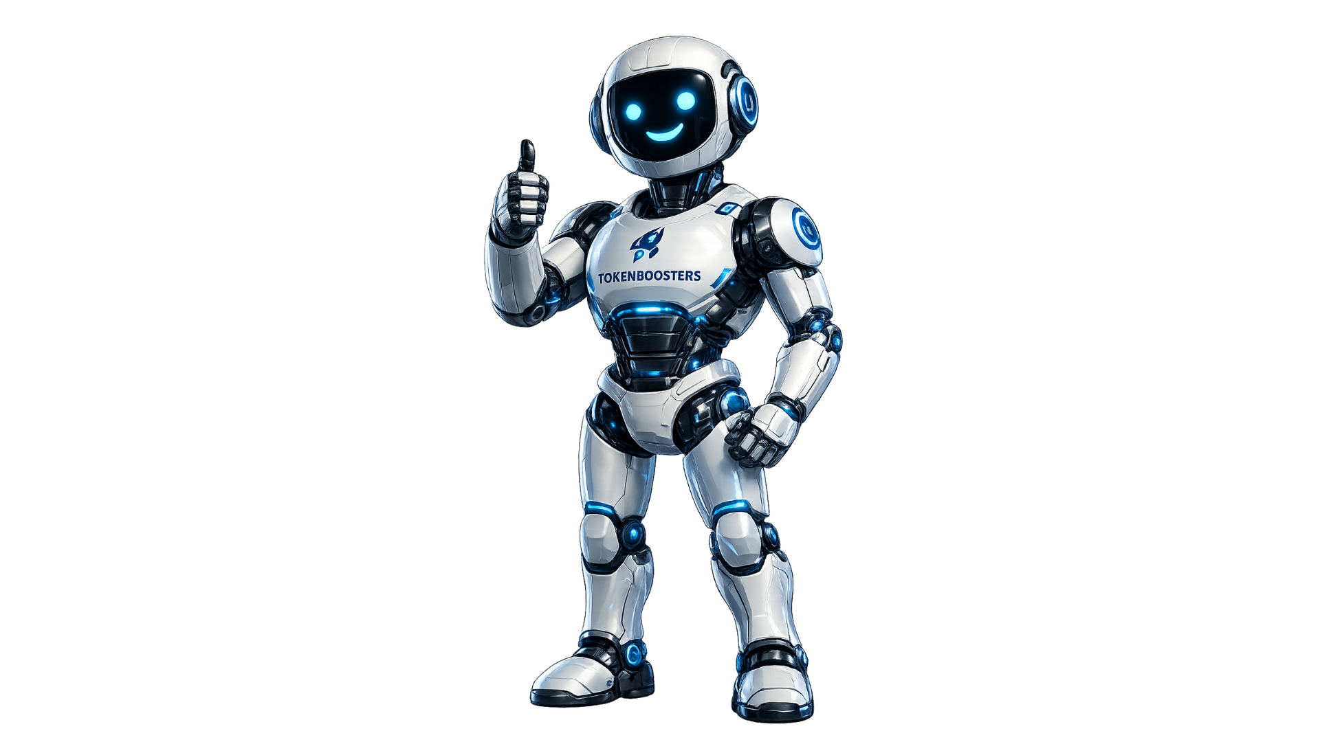 TokenBoosters robot mascot