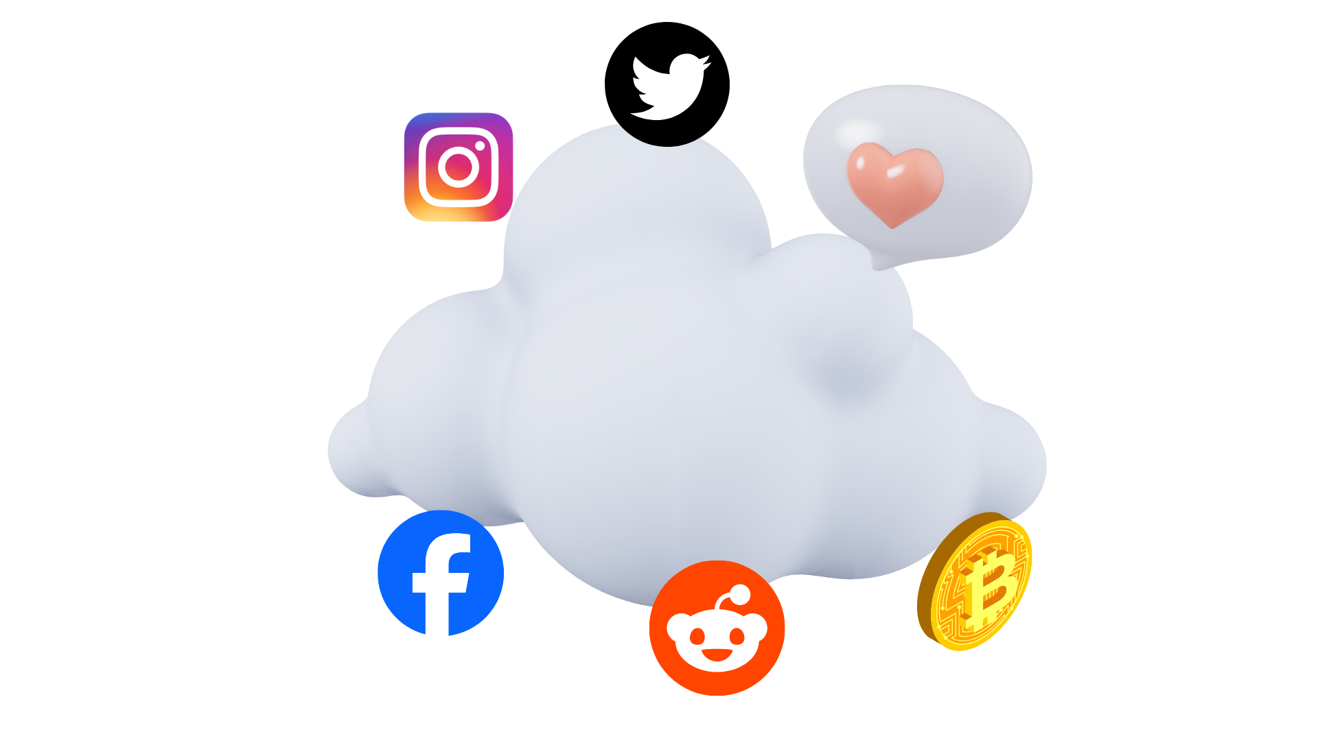Social media growth illustration
