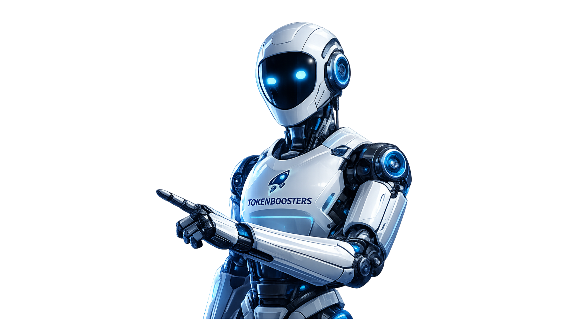 TokenBoosters robot mascot